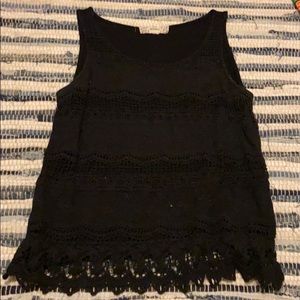 Black lace tank top